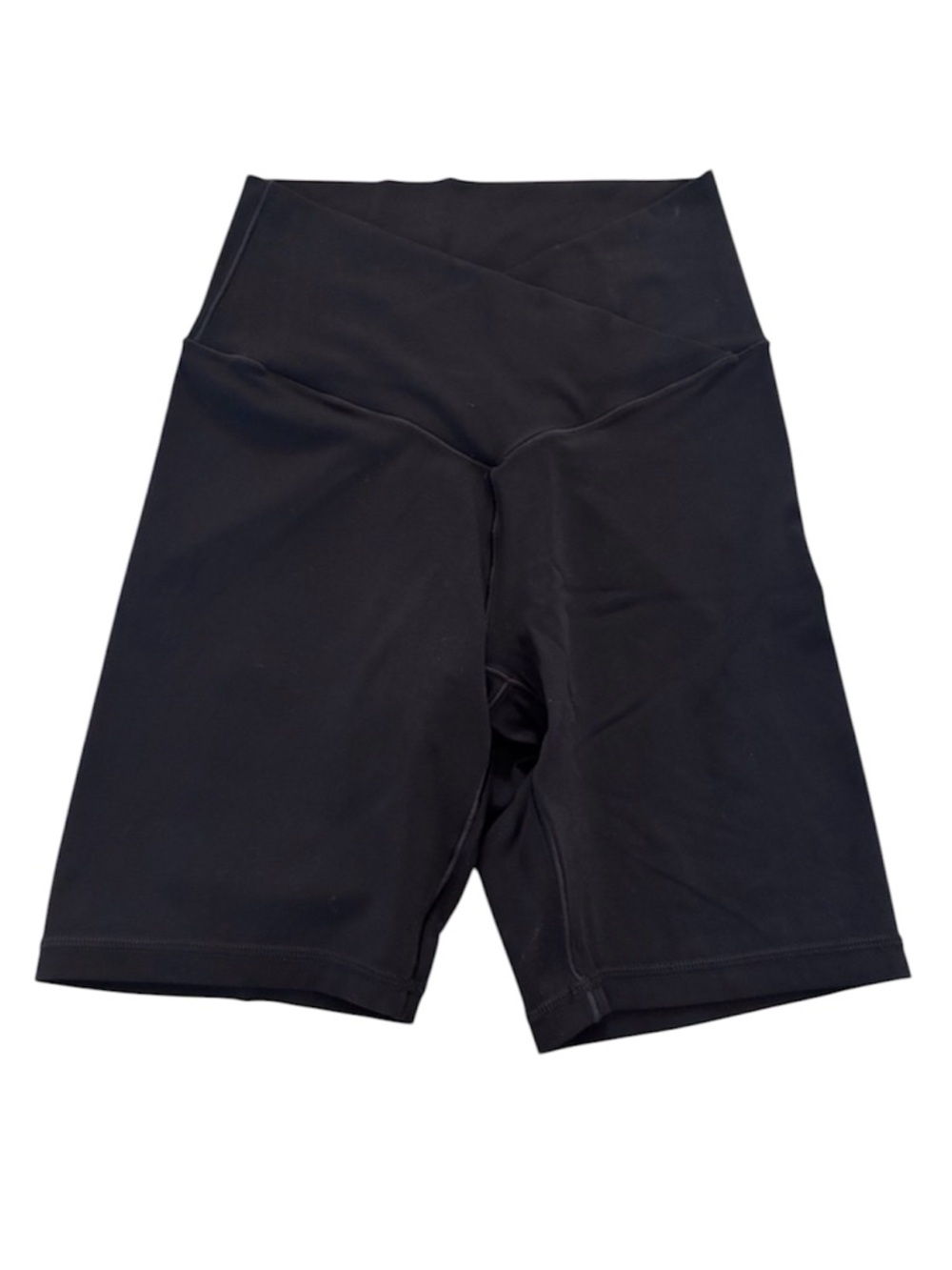 Offline By Aerie Black Biker Shorts With Crossover Waist Size Medium